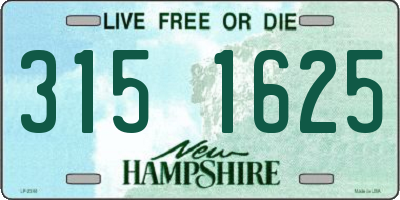 NH license plate 3151625
