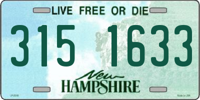 NH license plate 3151633
