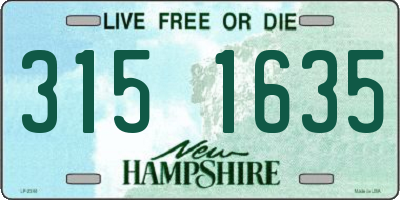 NH license plate 3151635