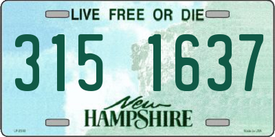 NH license plate 3151637