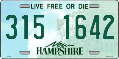 NH license plate 3151642