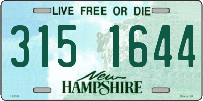 NH license plate 3151644