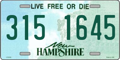 NH license plate 3151645