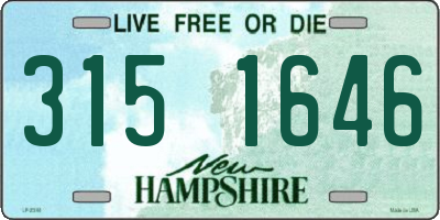 NH license plate 3151646