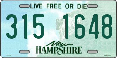 NH license plate 3151648