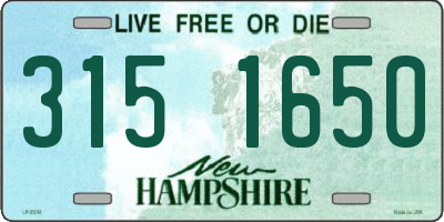 NH license plate 3151650