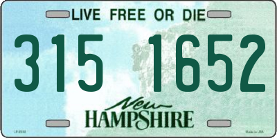 NH license plate 3151652