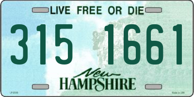 NH license plate 3151661