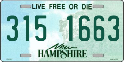 NH license plate 3151663