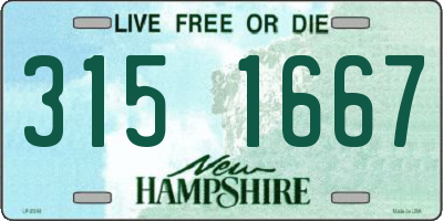 NH license plate 3151667