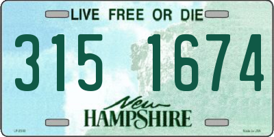 NH license plate 3151674