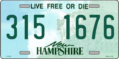 NH license plate 3151676
