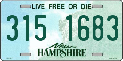 NH license plate 3151683