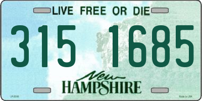NH license plate 3151685