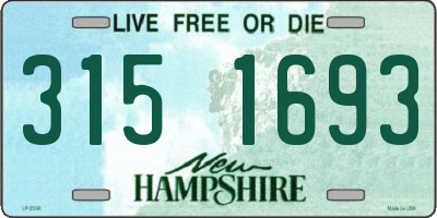 NH license plate 3151693