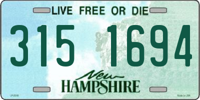 NH license plate 3151694