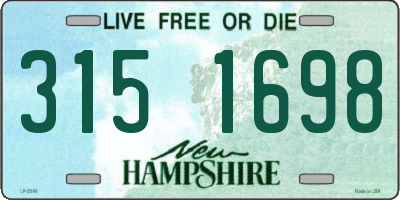 NH license plate 3151698