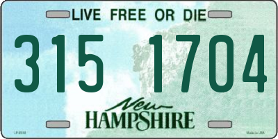 NH license plate 3151704