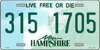 NH license plate 3151705