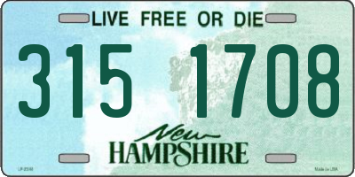NH license plate 3151708