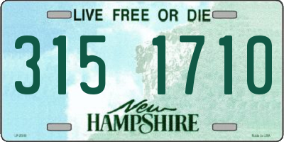 NH license plate 3151710
