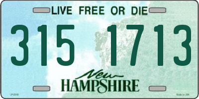 NH license plate 3151713