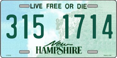 NH license plate 3151714