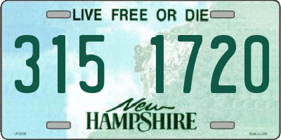NH license plate 3151720