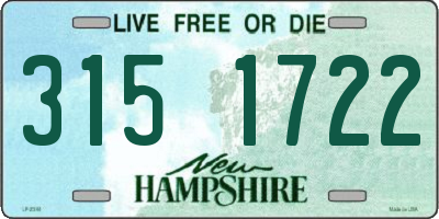 NH license plate 3151722