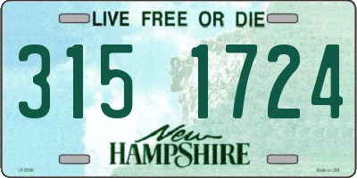 NH license plate 3151724