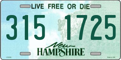 NH license plate 3151725