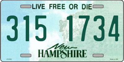 NH license plate 3151734