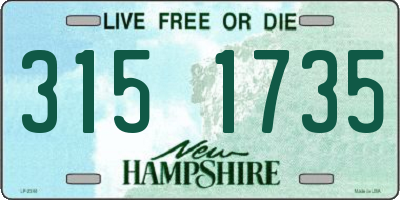 NH license plate 3151735