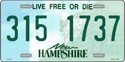 NH license plate 3151737
