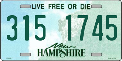 NH license plate 3151745