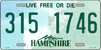 NH license plate 3151746