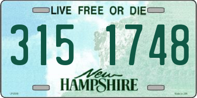 NH license plate 3151748