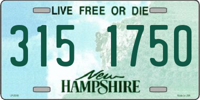 NH license plate 3151750