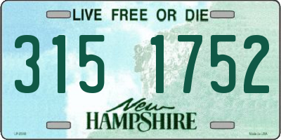 NH license plate 3151752