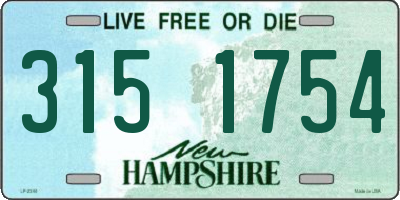 NH license plate 3151754