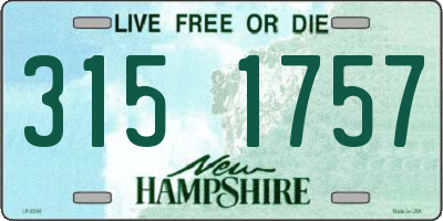 NH license plate 3151757