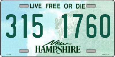 NH license plate 3151760