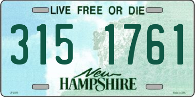NH license plate 3151761