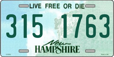 NH license plate 3151763