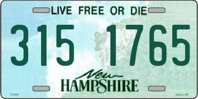 NH license plate 3151765