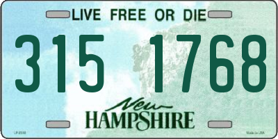 NH license plate 3151768