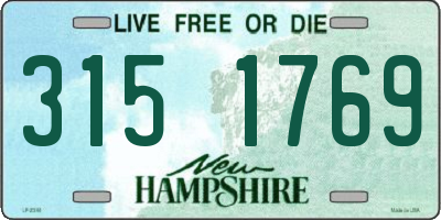 NH license plate 3151769