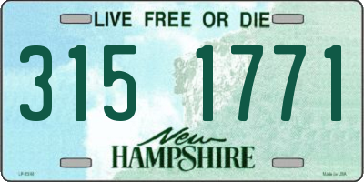 NH license plate 3151771