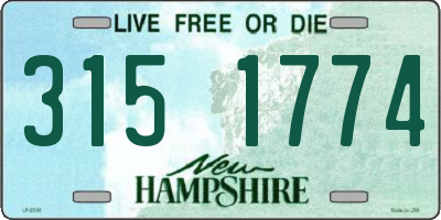 NH license plate 3151774