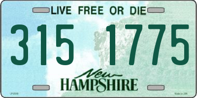NH license plate 3151775